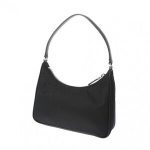 Prada Shoulder Black Leather Edition Bag Nylon Re